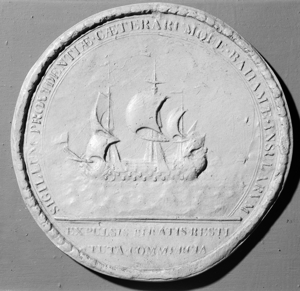 Seal of the Bahama Islands, dating from the reign of King George III., ...