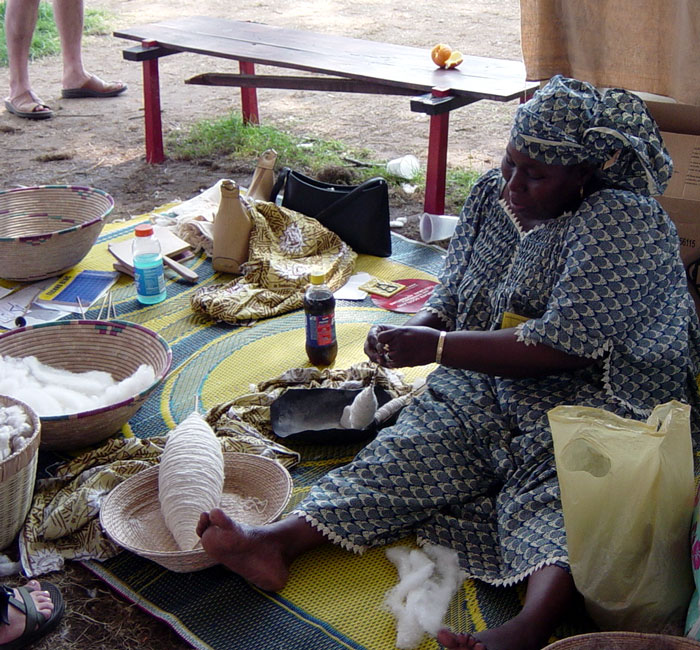 Mali Woman Spinning Wool