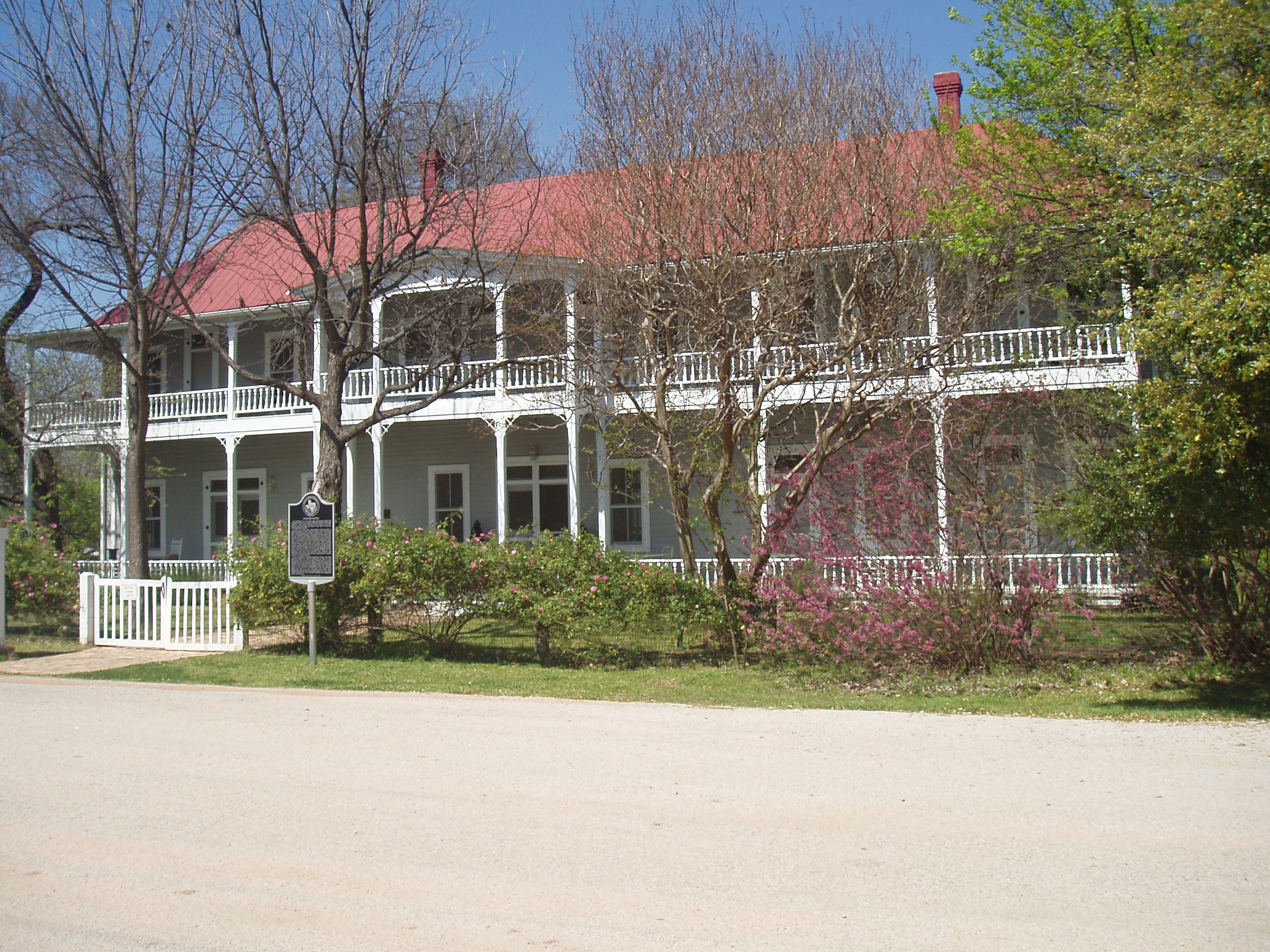 Antlers Hotel at the confluence of Colorado and Llano Rivers1880