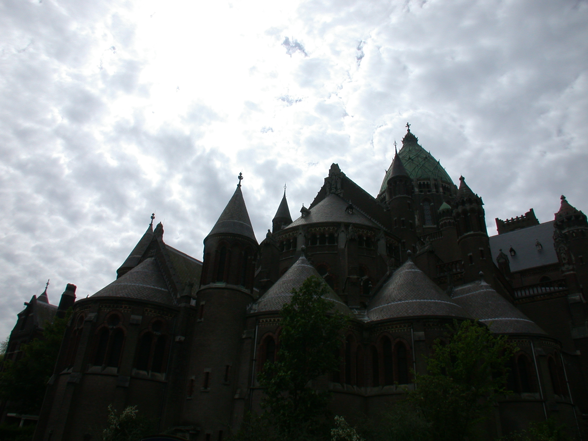 bavo haarlem nieuwebavo nieuwe church cathedral architecture exteriors roman silhouette chapel chapels clouds