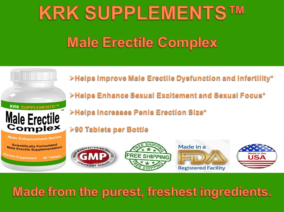 Male Erectile Complex 3220mg per serving Male Enhancement Penis ...