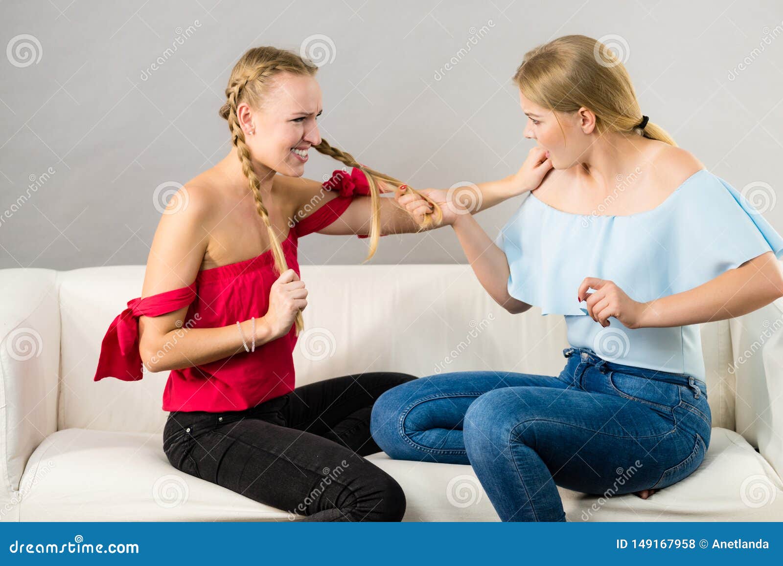 Two Women Having Argue Fight Stock Photo - Image of hair, women: 149167958