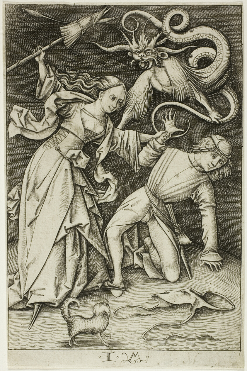 The Fight over the Trousers (c. 1495) // Israhel van Meckenem the Younger German, c. 1440/45-1503