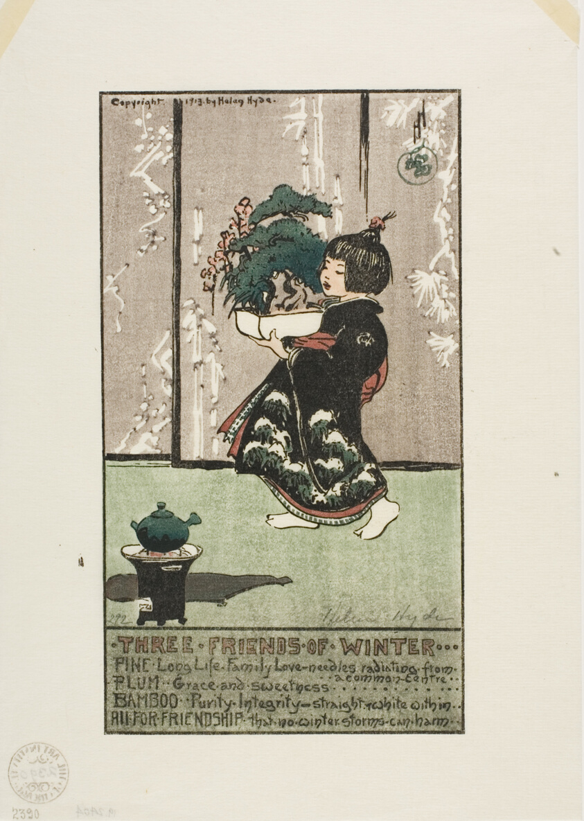 Three Friends of Winter (1913) // Helen Hyde American, 1868-1919