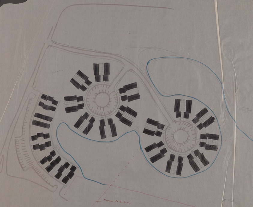 Point Squanto: Site Plan Diagram (1951/66) // Bertrand Goldberg American, 1913-1997