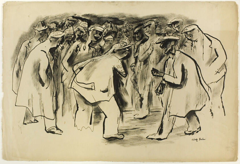 Fight (recto); Study for Fight (verso) (c. 1930) // Adolf Arthur Dehn American, 1895-1968