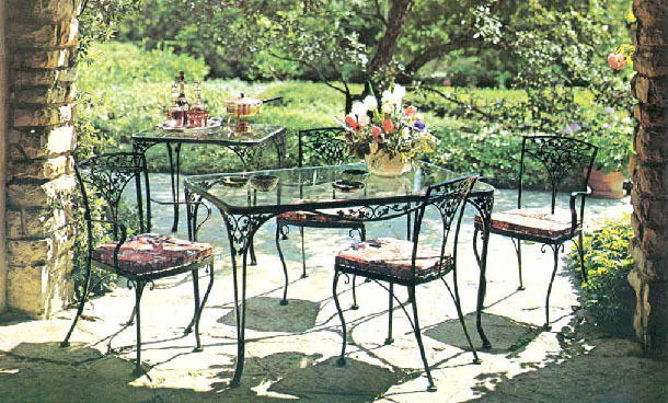 Woodard Briarwood Wrought Iron Dining Set 