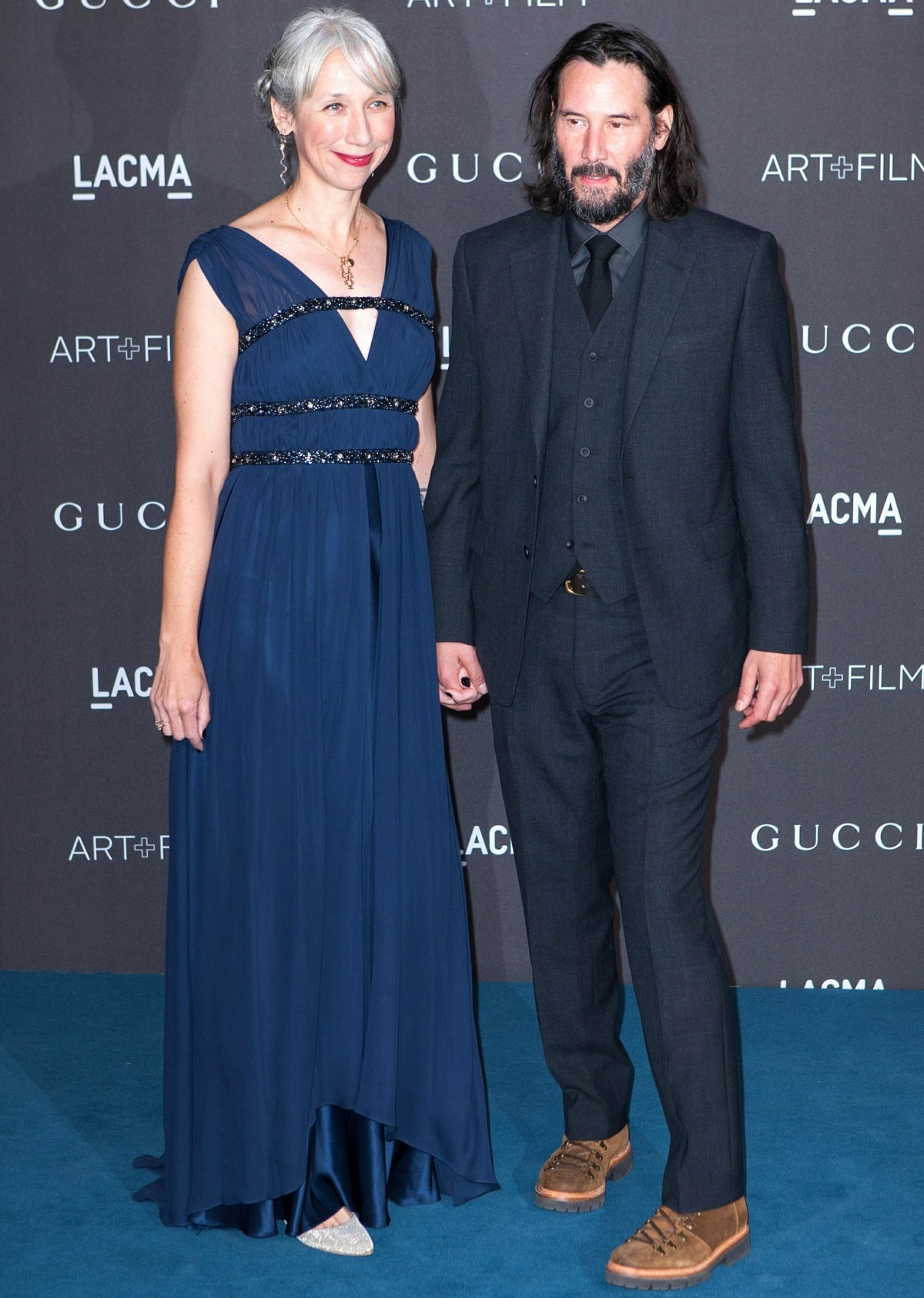 Alexandra Grant and Keanu Reeves stepped out together on the blue carpet at the 2019 LACMA Art + Film Gala