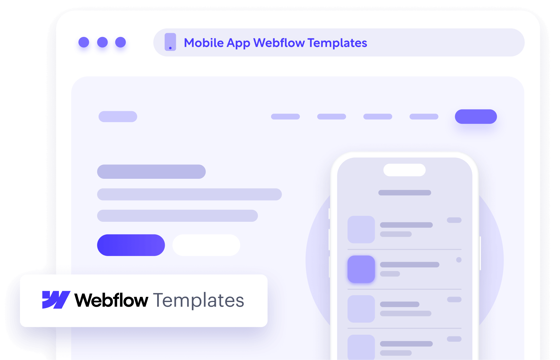 Mobile App Webflow Templates