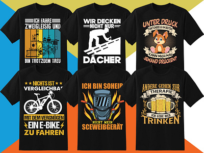 German T-Shirt Designs Bundle 3d cycle design german graphic design ich illustration logo merchbyamazon pod printondeman redbuble spreadshirt teepublic teespring train tshirt typography vector