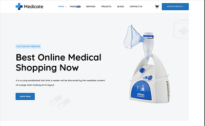 Medical Shop Website Design app branding design graphic design illustration logo typography ui ux vector