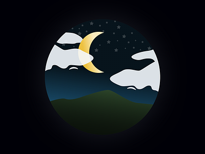 Night illustration night sky vector