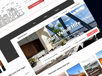 Hotel search portal design illustration minimal ui ux web