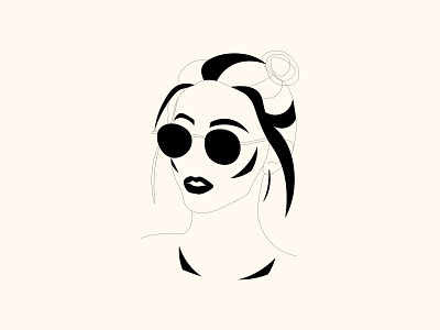 Glam girl artist design friend girl glam illustration illustrator lineart minimalism minimalismart