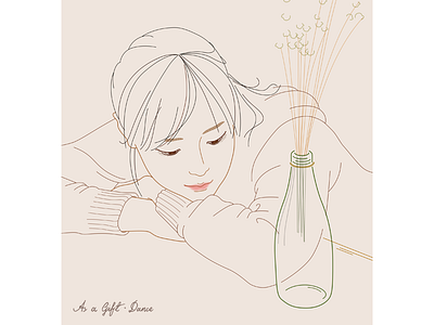 A gift for a girl illustration