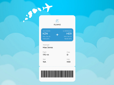 Boarding Pass - Daily UI 024 app boarding boarding pass branding daily daily ui design figma graphic design illustration logo minimal pass ui ux vector web web design website