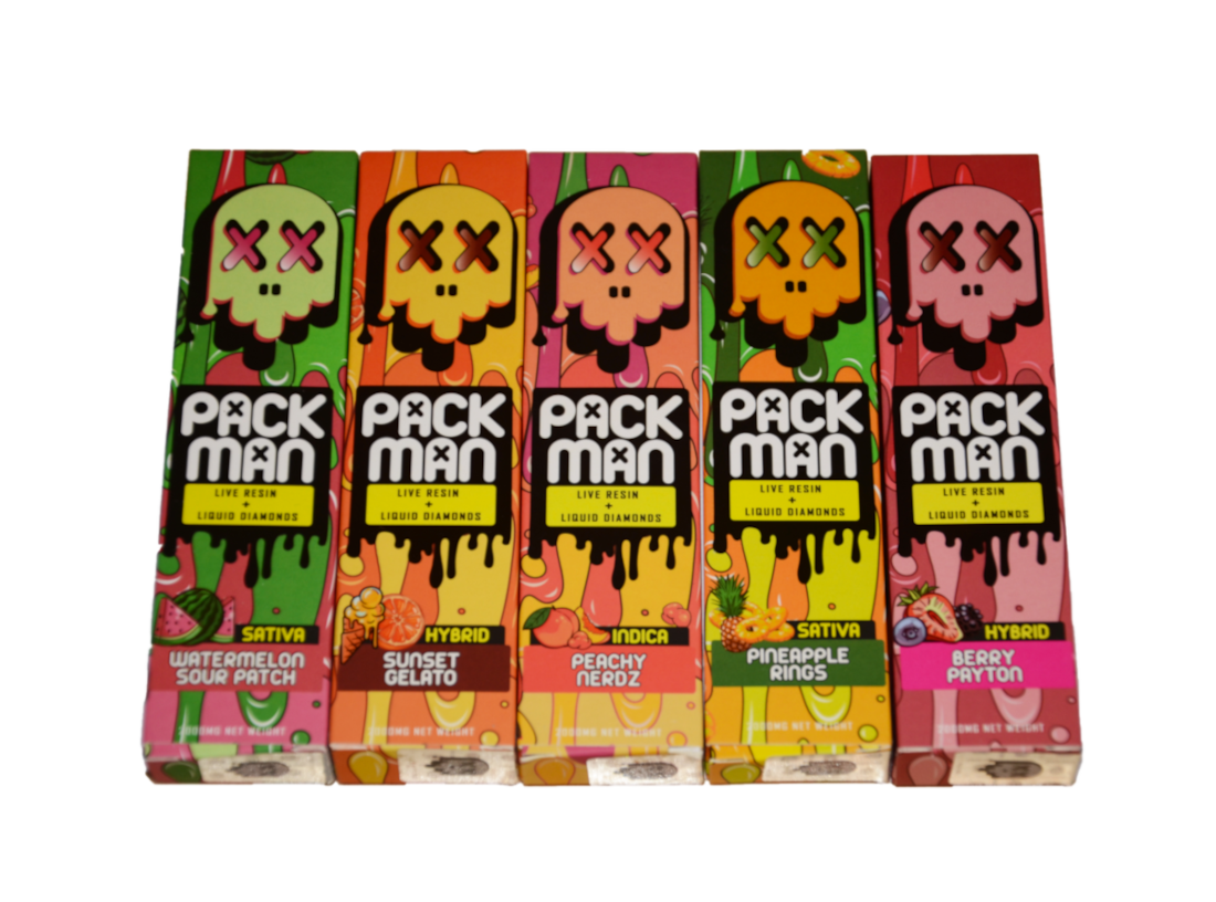 PACKMAN DISPOSABLE RECHARGEABLE LIVE RESIN CARTS - 2GM (2000MG ...