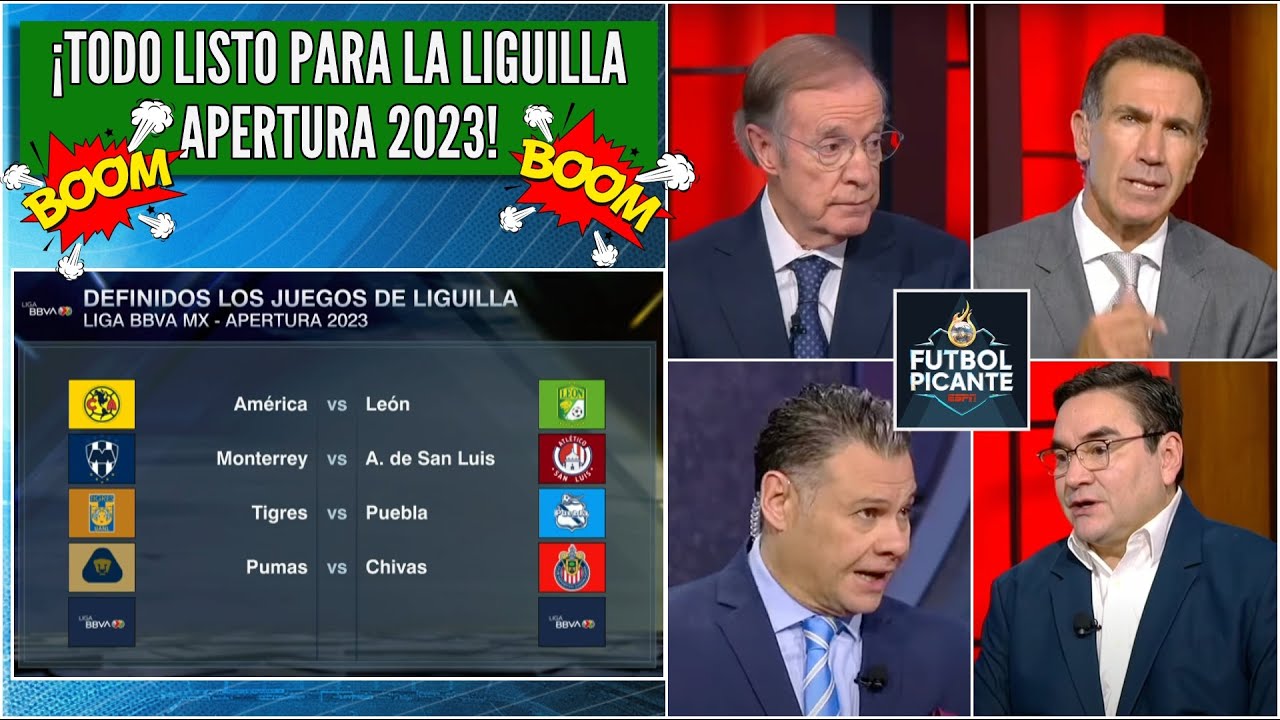 DEFINIDOS JUEGOS LIGUILLA. Puma vs Chivas, atractivo. América y Tigres, favoritos - Futbol Picante