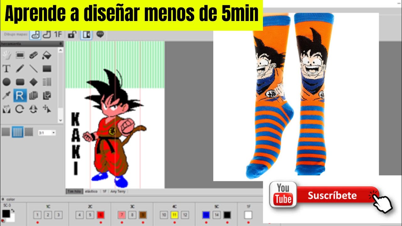 diseña en menos de 5 min para fabricar tus calcetines DISEÑOS ANIMES