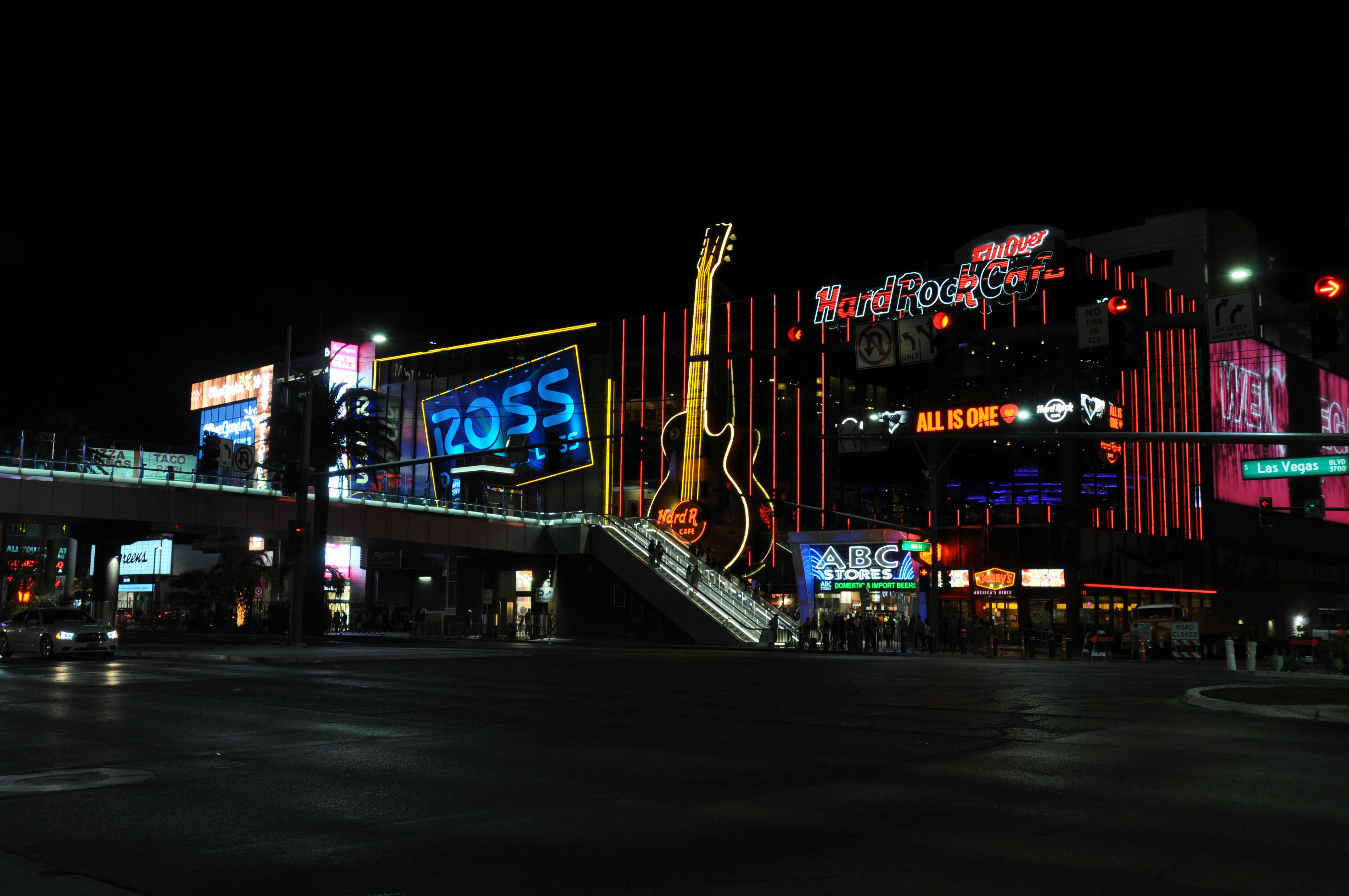 illuminated shopping mall