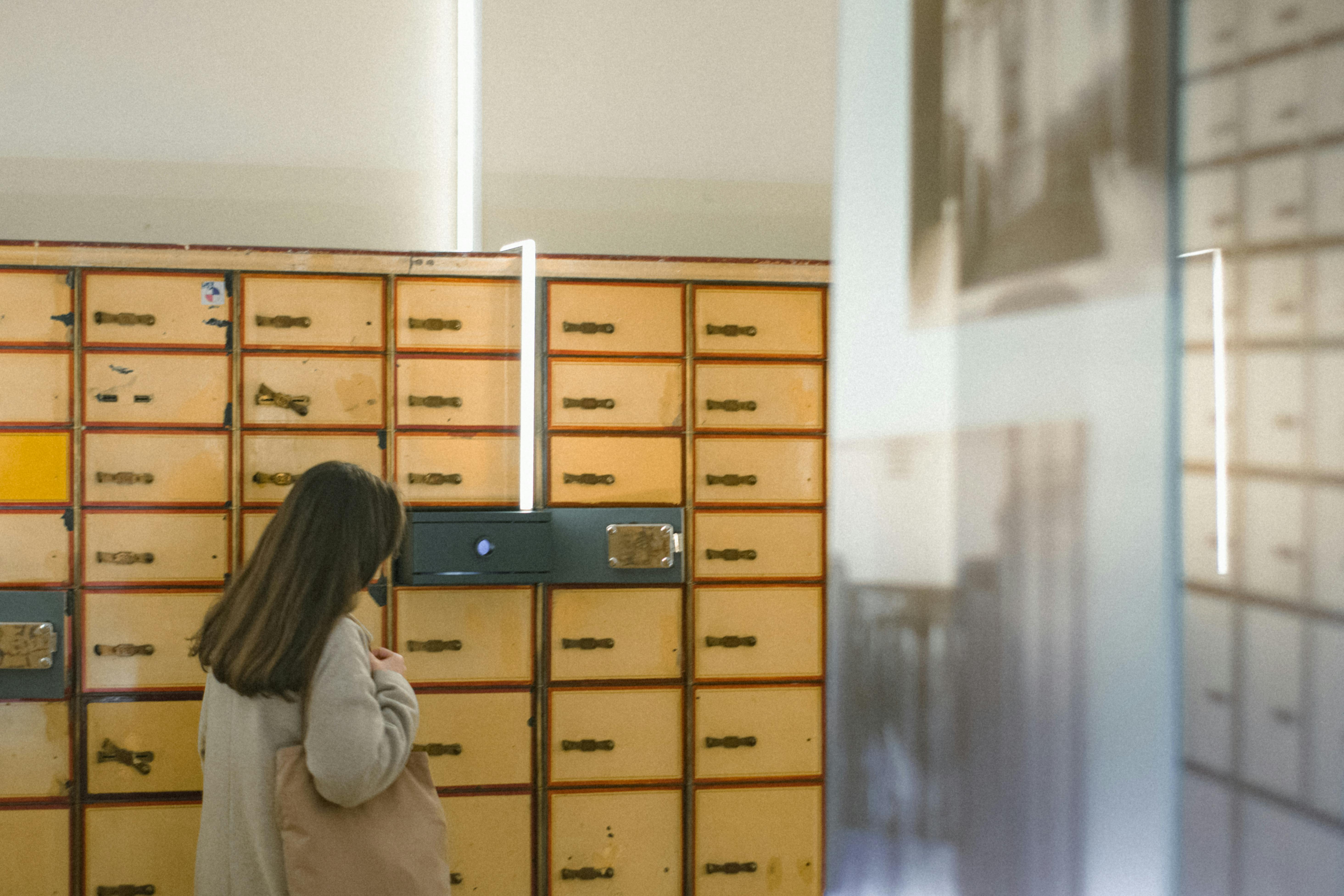 a card catalogue in a library