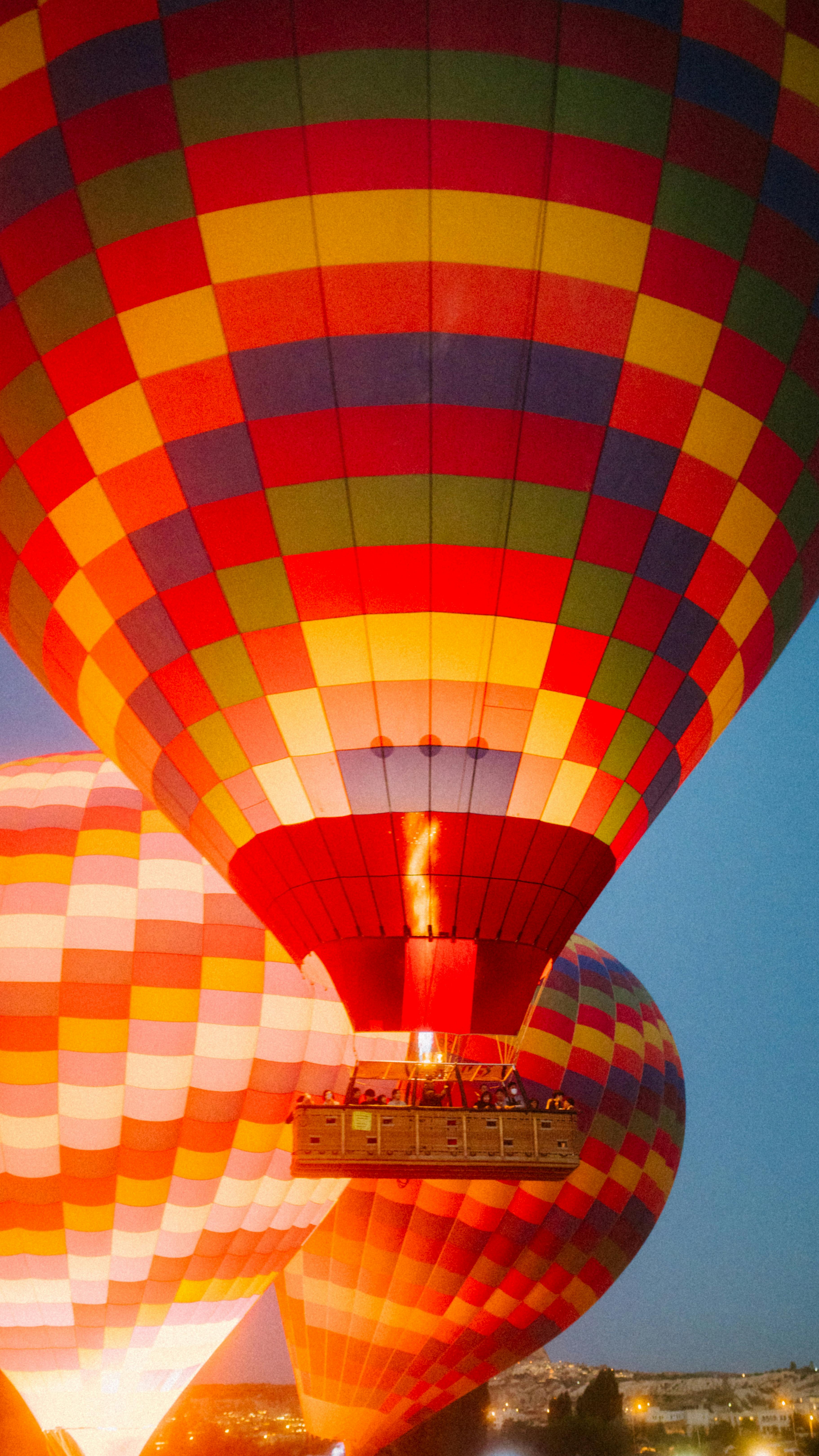 colorful hot air balloons