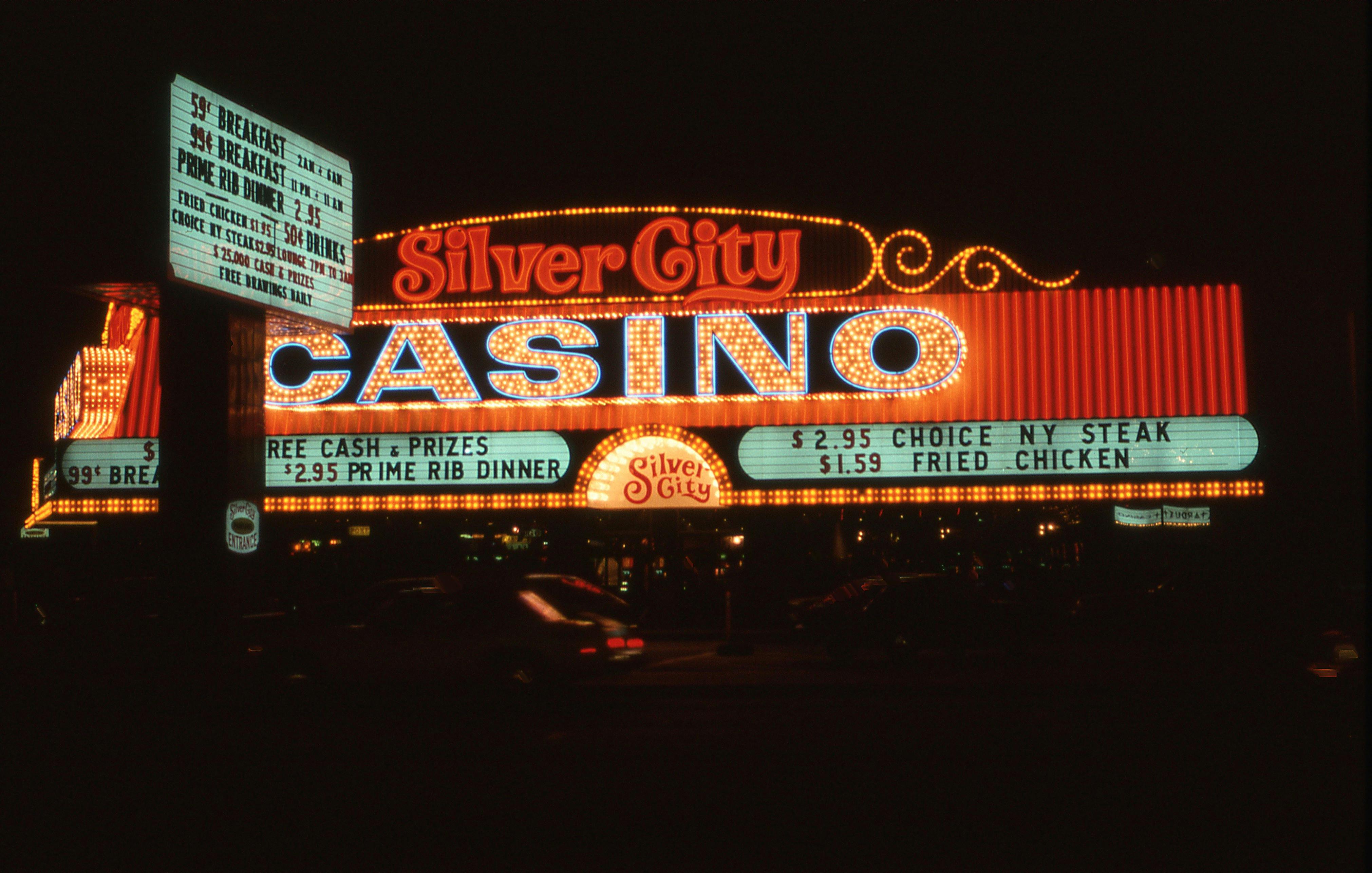 casino signboard at night