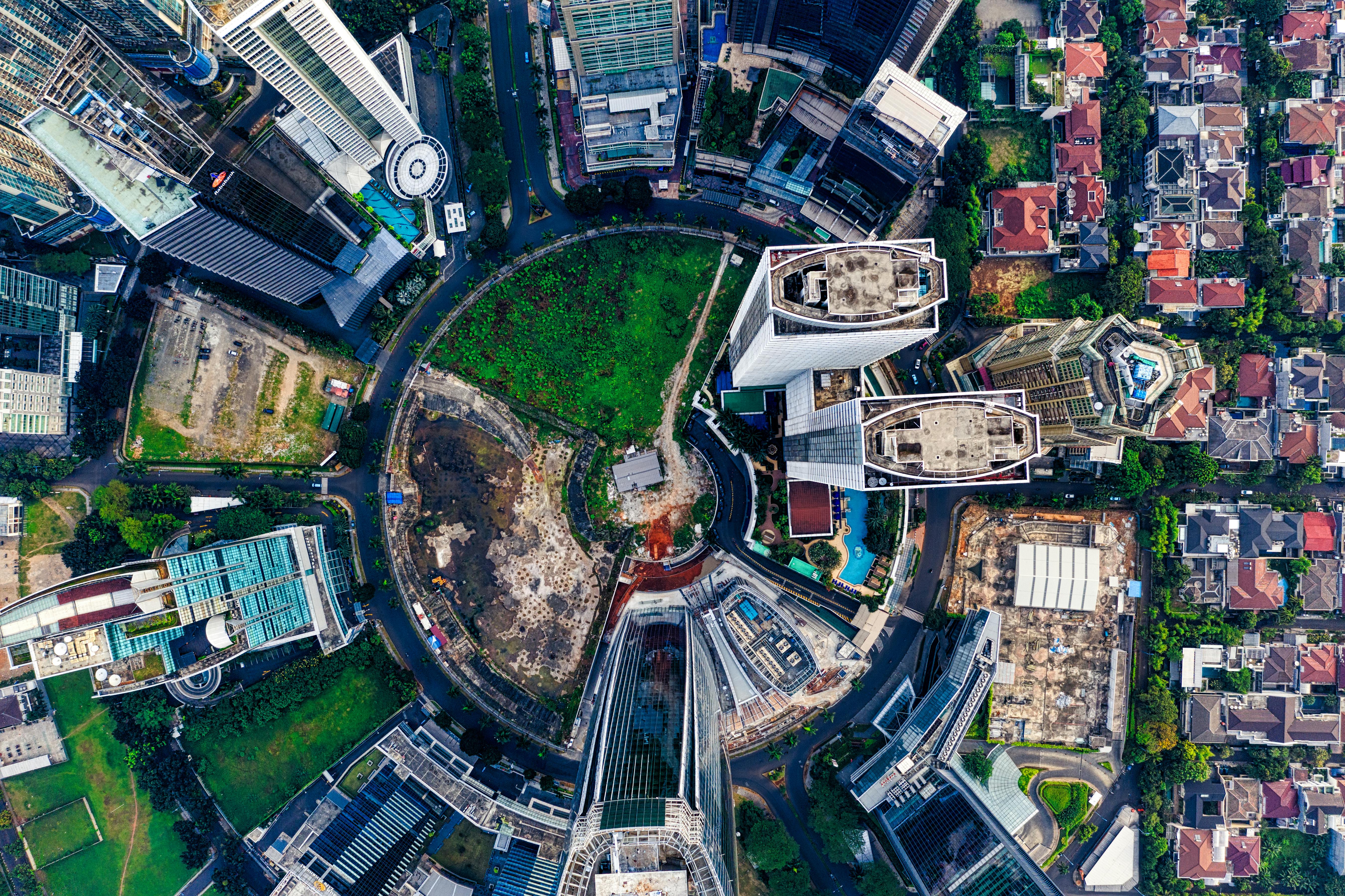 skyline aerial view