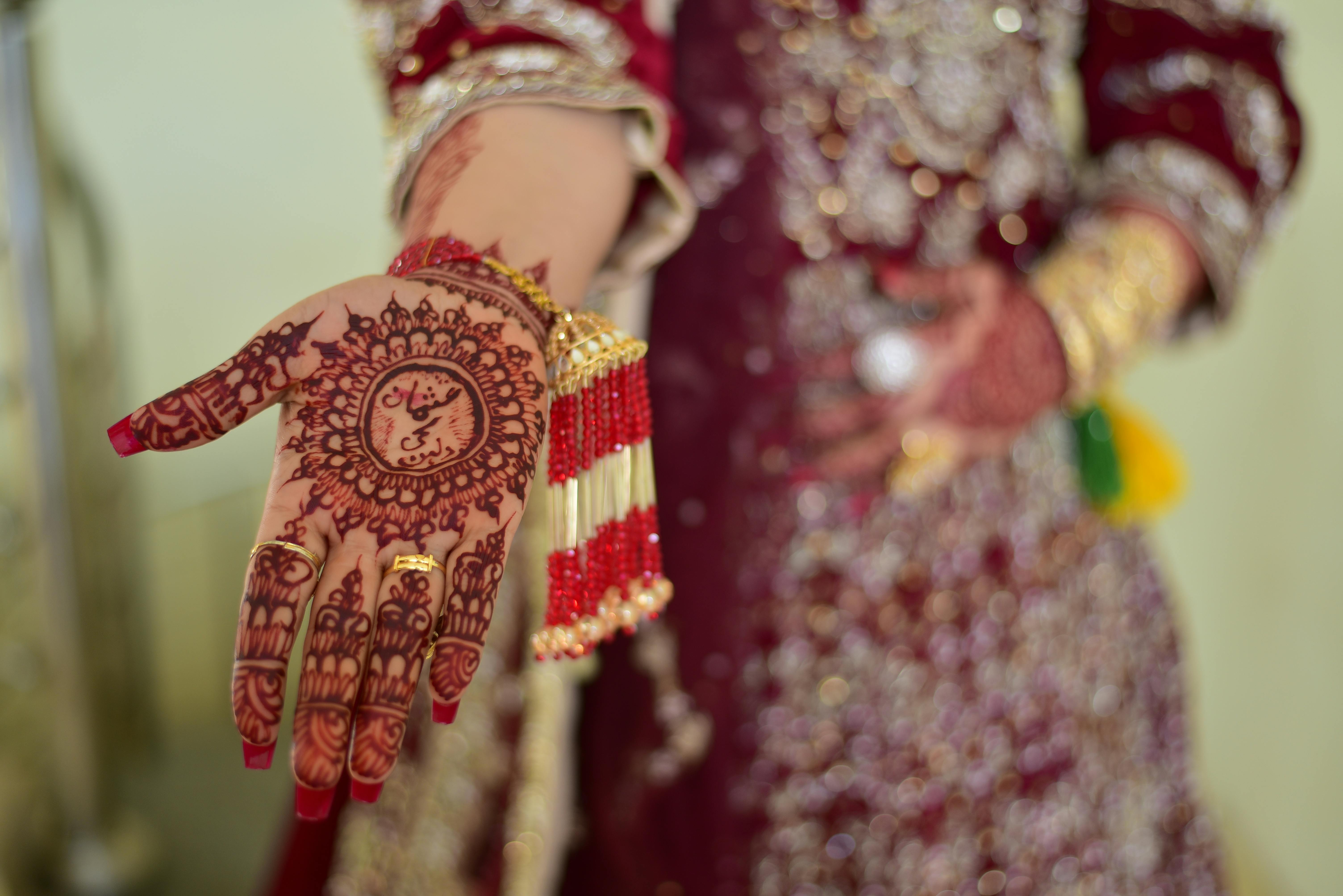 wedding couple hand mehndi