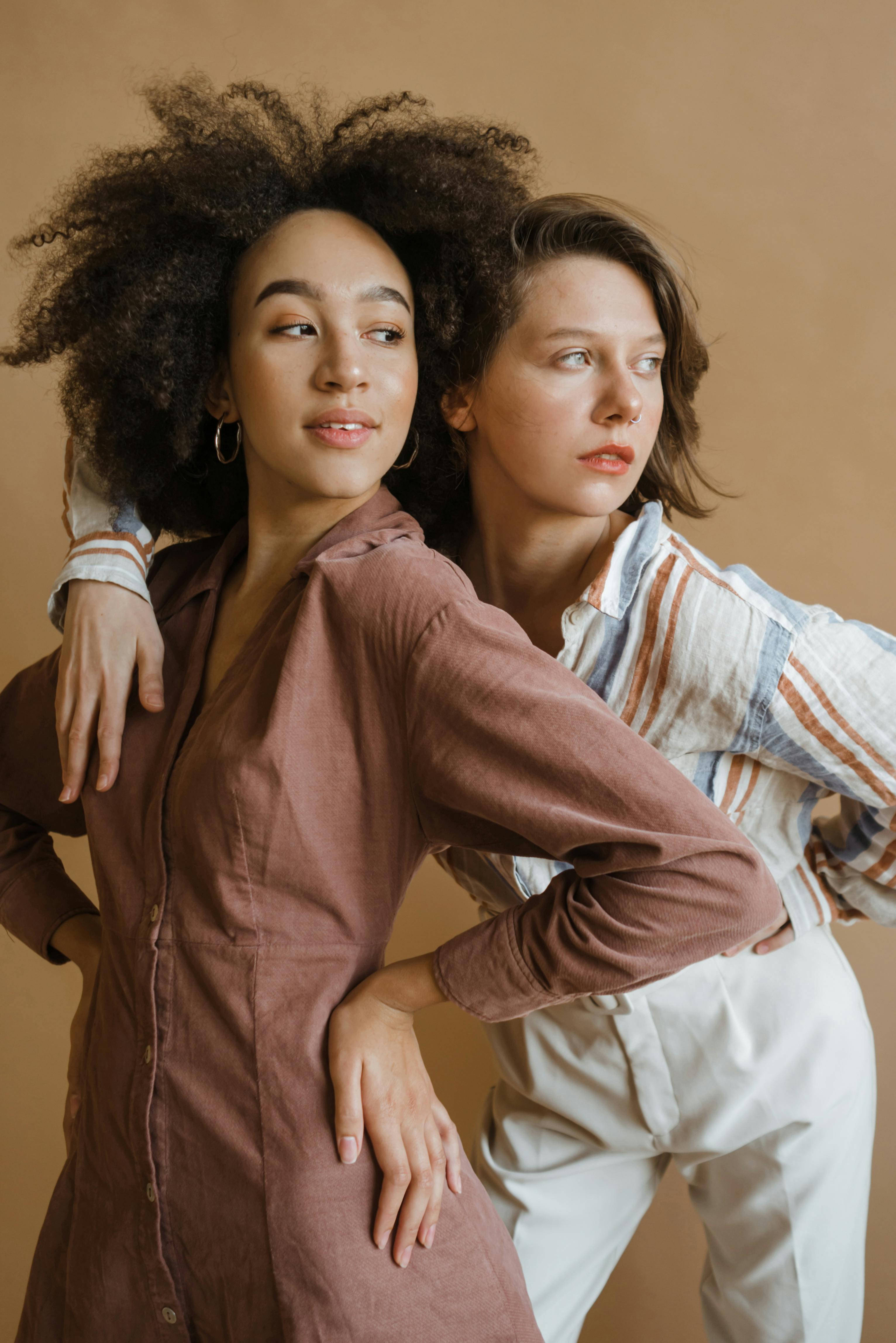 women posing in the camera