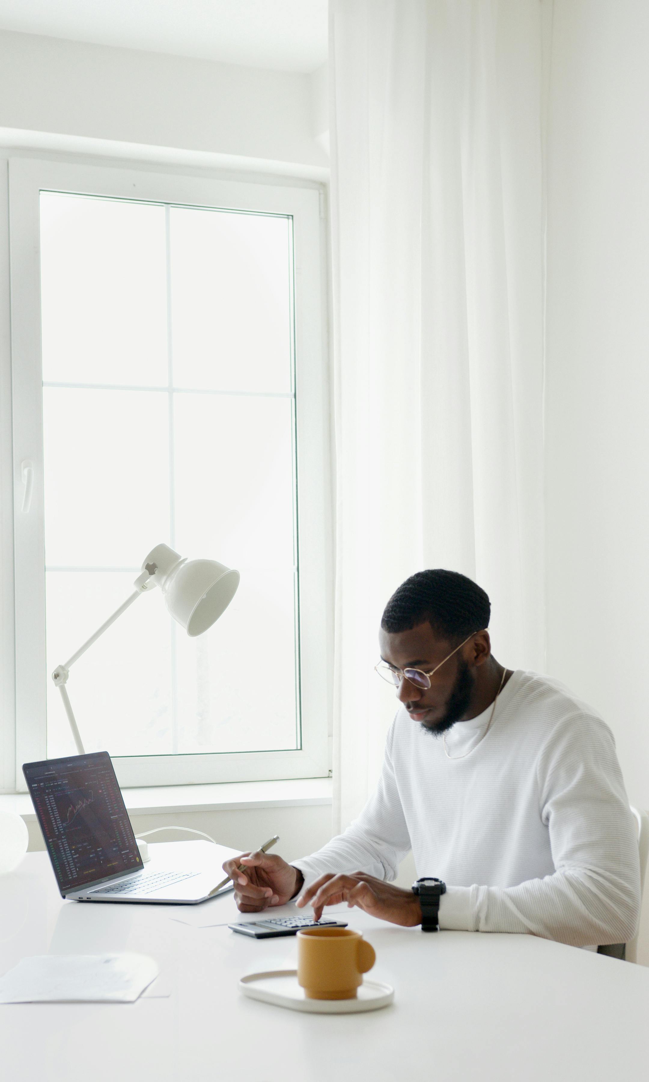 businessman man person desk