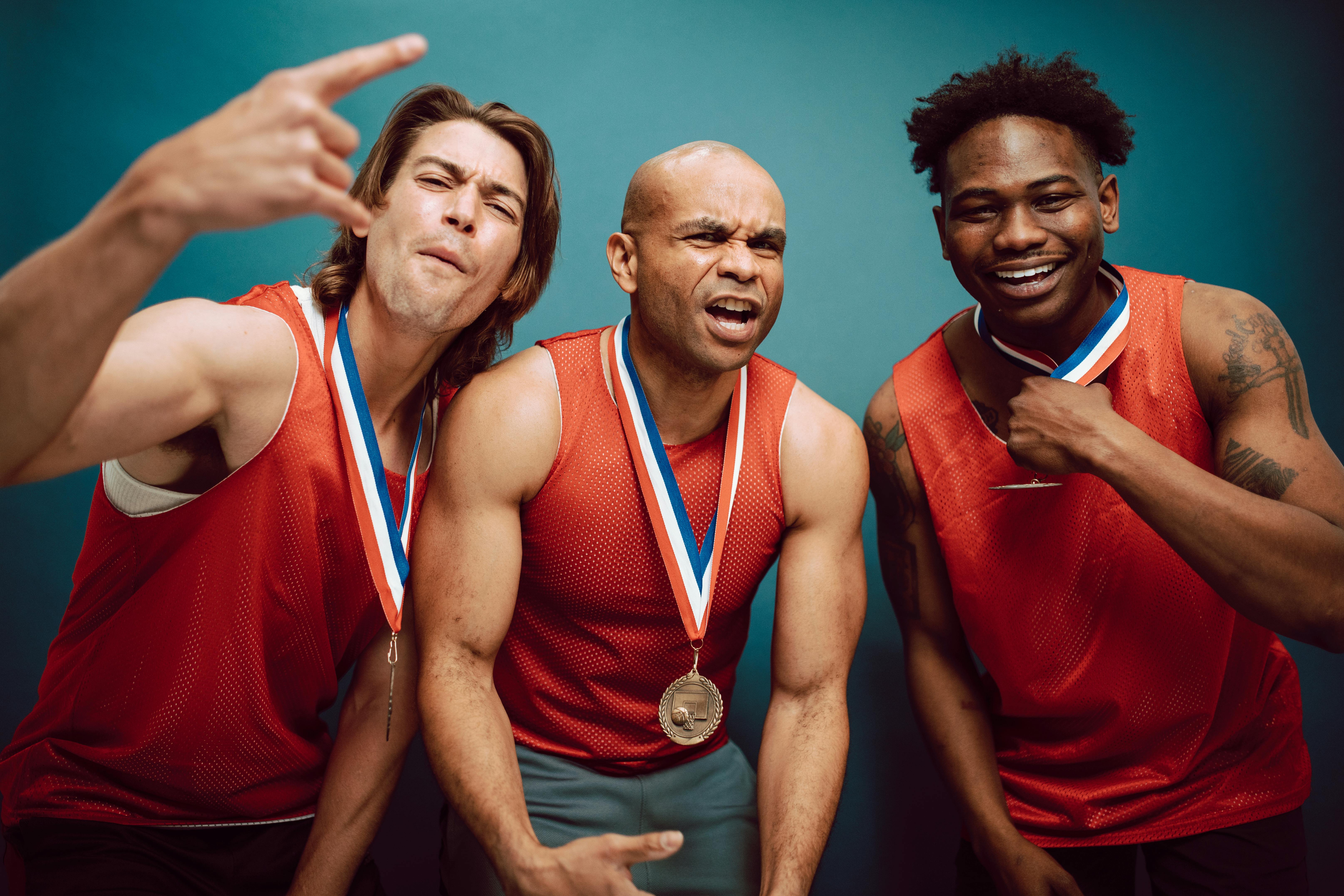 men wearing medals