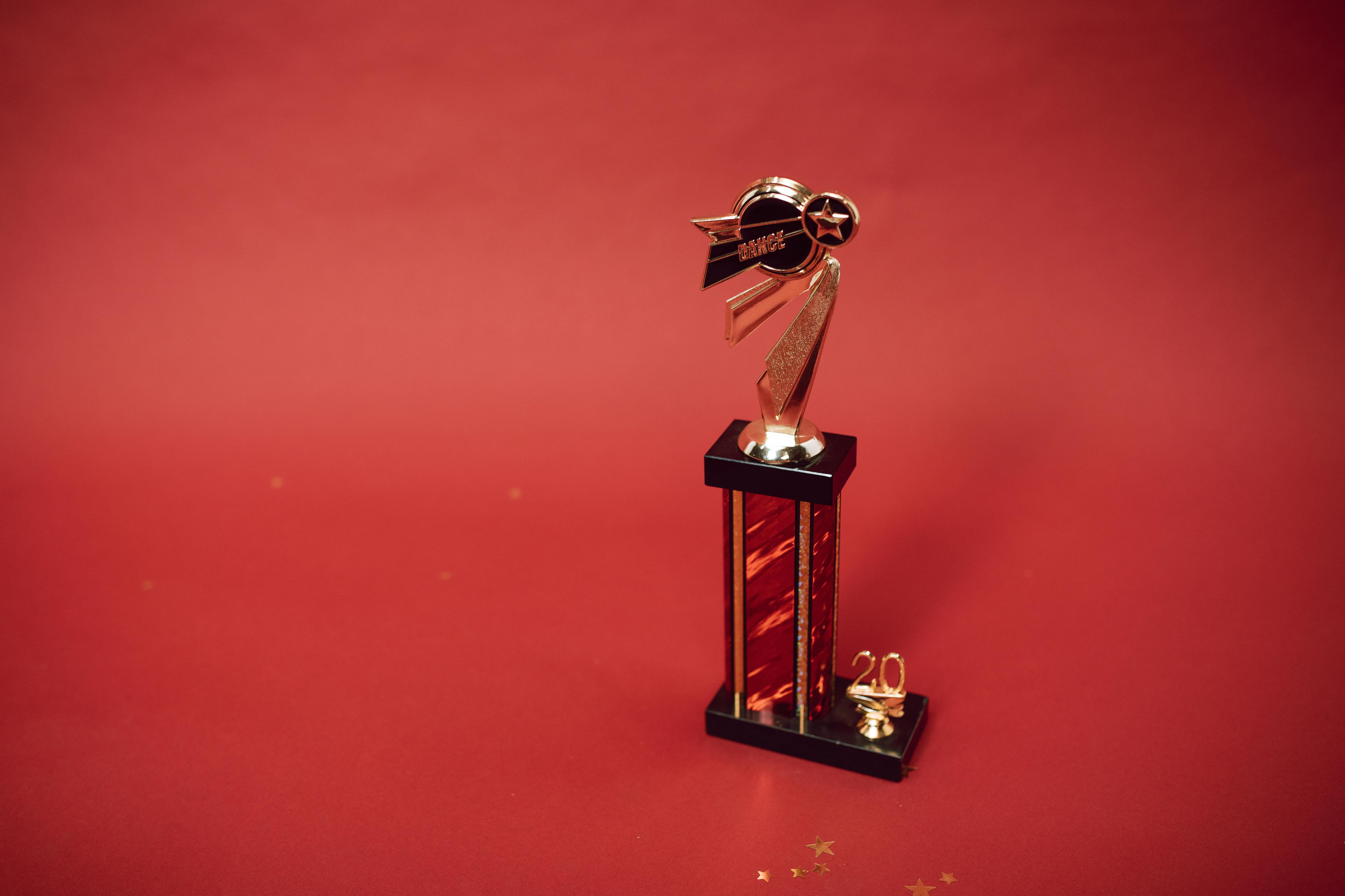 a trophy for the winner of a dance contest