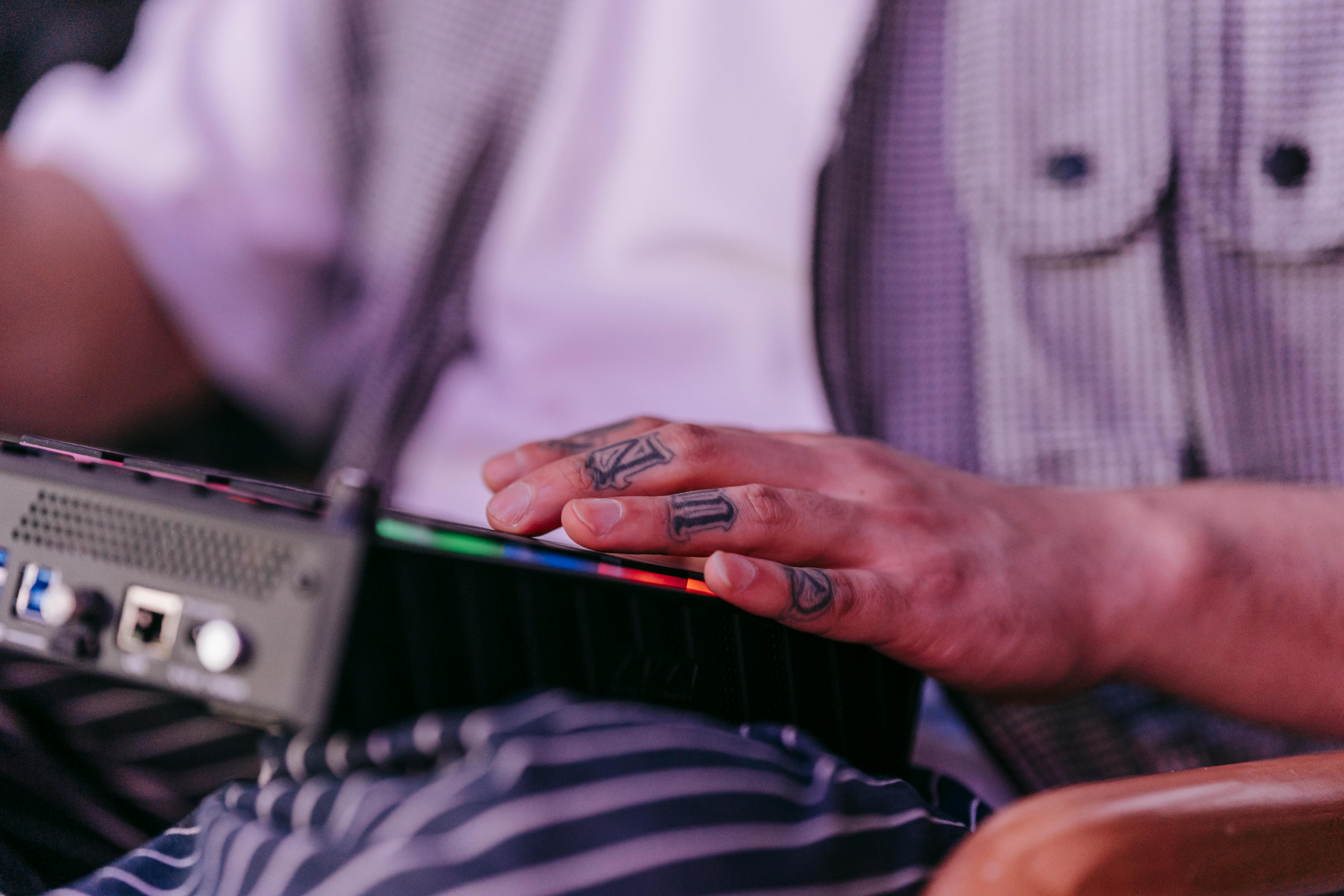 a person using a music sequencer