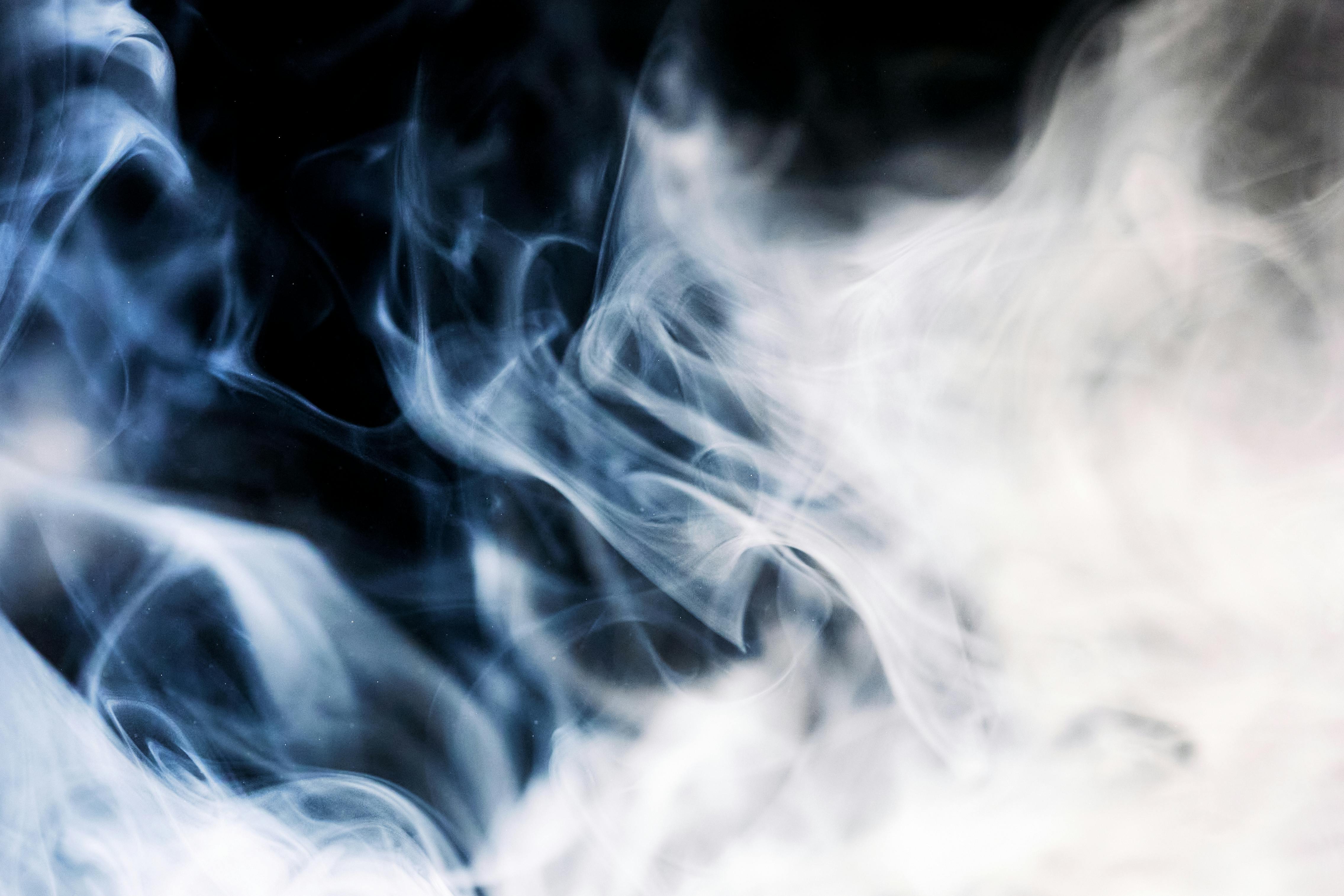 close up photo of white smoke