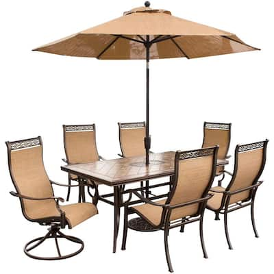 Patio Premier 6 Pieces Folding Dining Set, Patio Furniture set with Umbrella,  Outdoor Dinning Set for Park, Backyard, Pool - Walmart.com