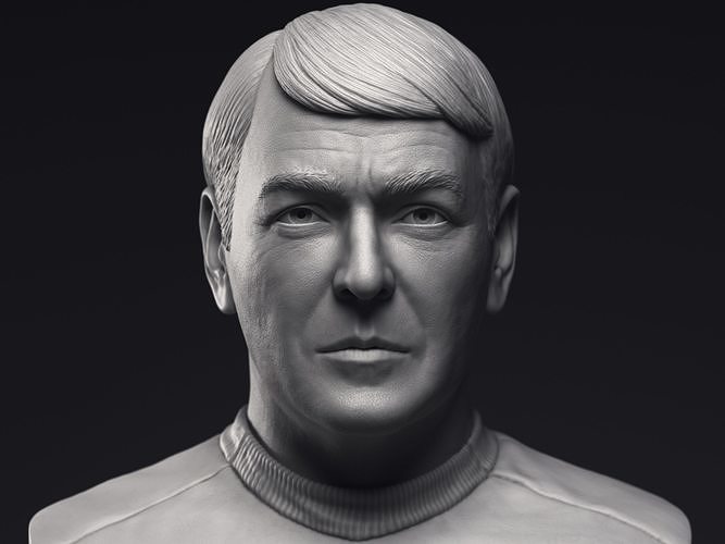 James Doohan as Montgomery Scott Bust Printable 3D Model