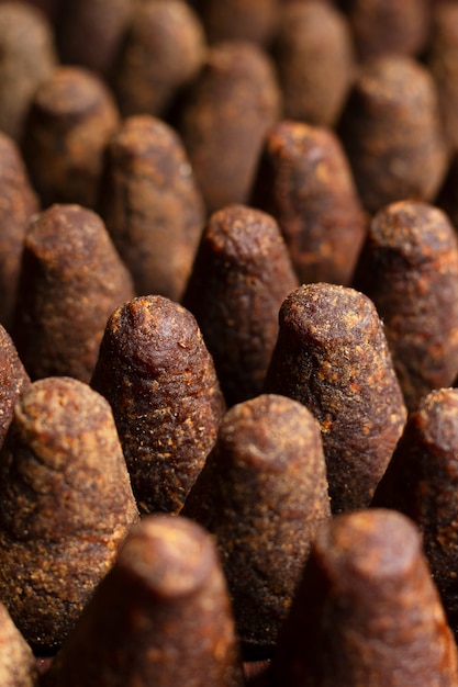 Free photo healthy jaggery still life assortment