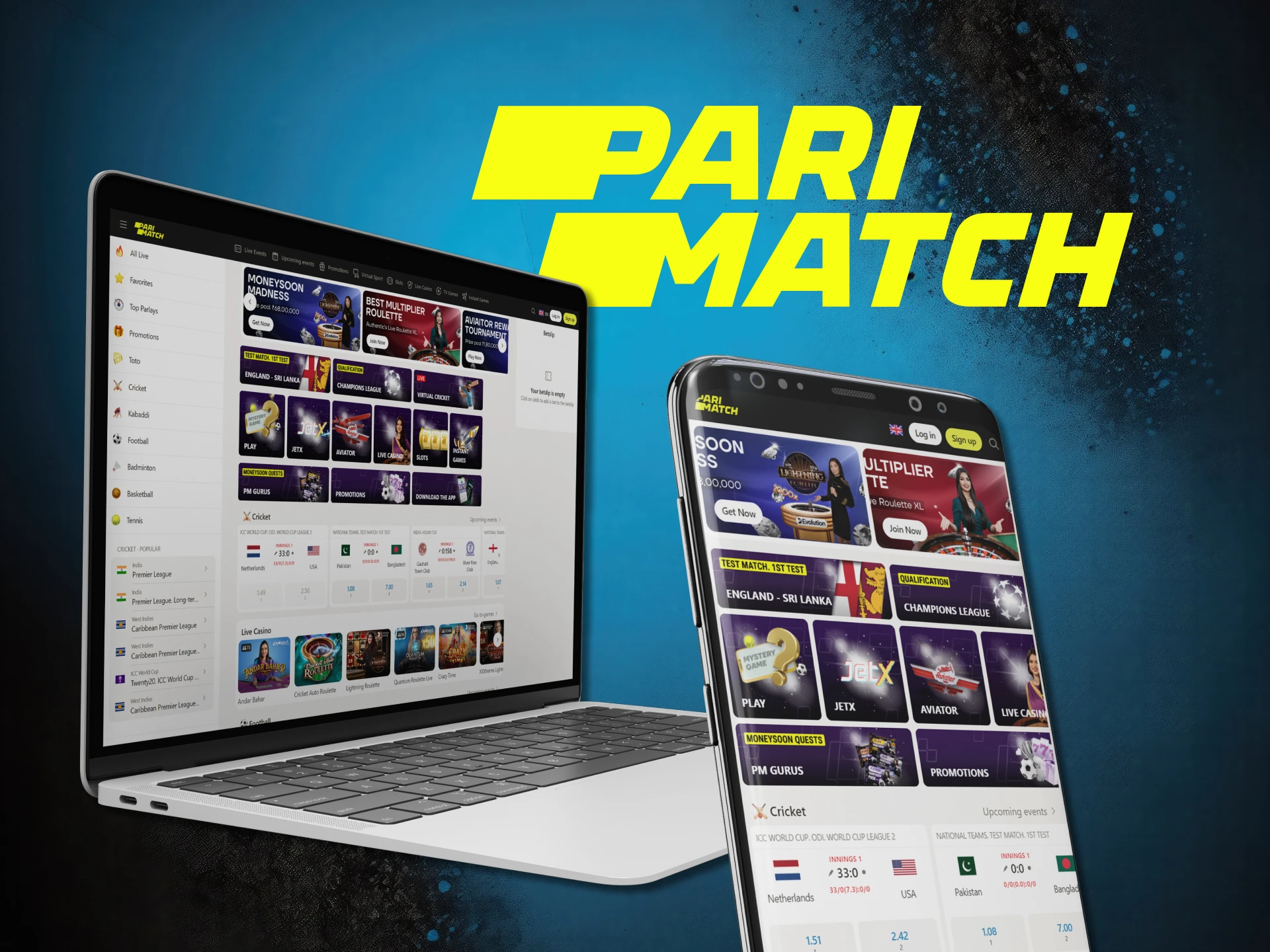 Parimatch is a good alternative for betting.