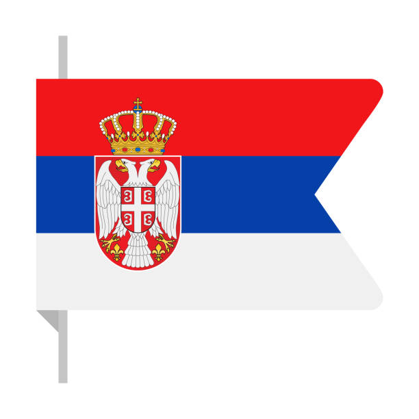 Serbia - Bookmark Flag Vector Flat Icon Serbia - Bookmark Flag Vector Flat Icon ликвидации предприятий банкротство stock illustrations