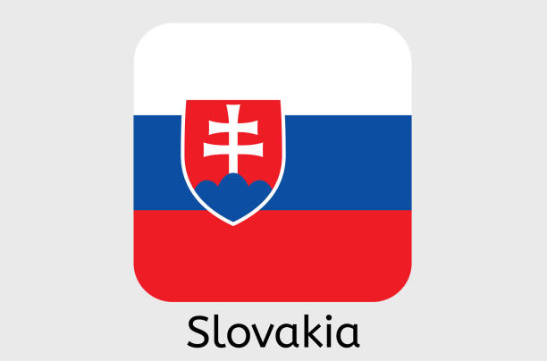 Slovakian flag icon, Slovakia country flag vector illustration Slovakia country flag vector illustration ликвидации предприятий банкротство stock illustrations