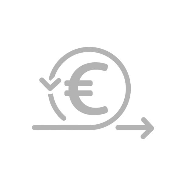 euro icon on a white background, vector illustration euro icon on a white background, vector illustration трюфели разград stock illustrations