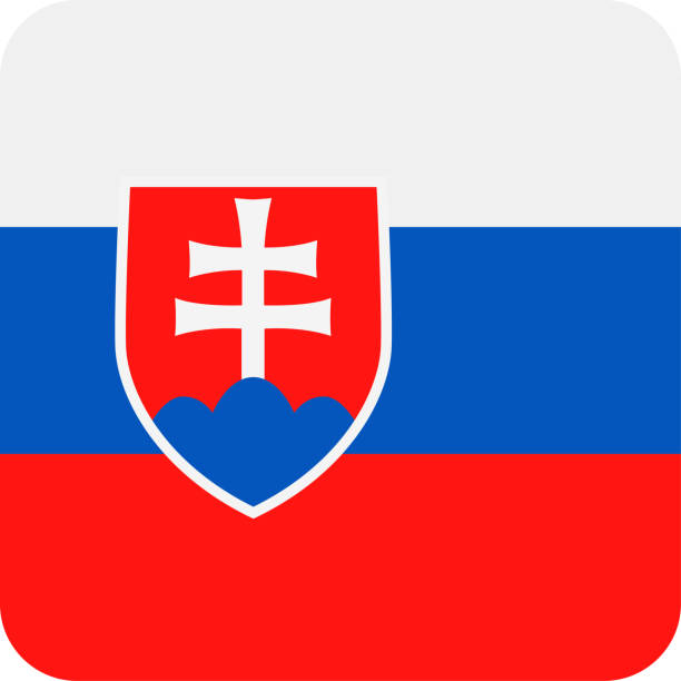 Slovakia Flag Vector Square Flat Icon Slovakia Flag Vector Square Flat Icon - Illustration ликвидацию через банкротство stock illustrations