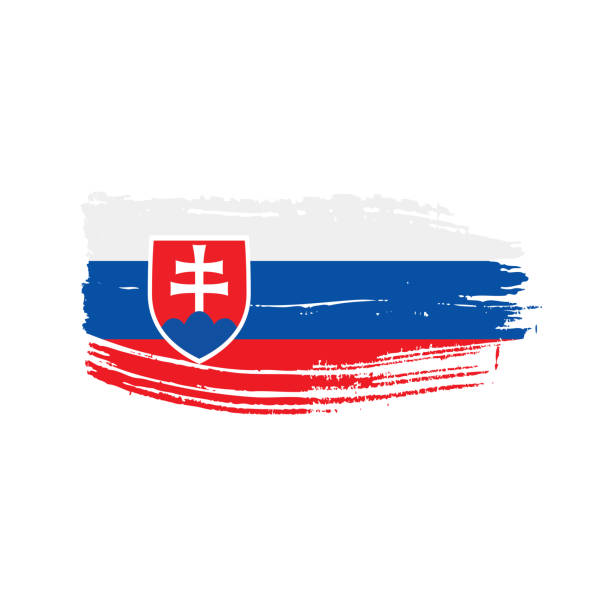 Slovakia flag, vector illustration Slovakia flag, vector illustration трюфели разград stock illustrations