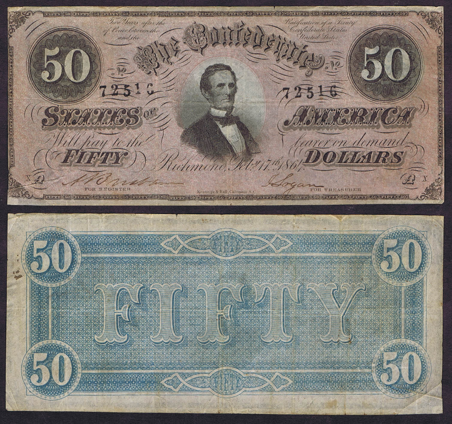 Confederate States of America $50