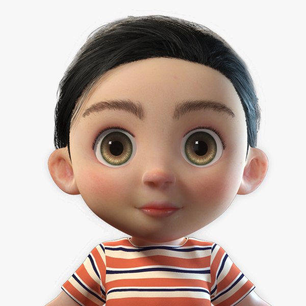 3D model Cartoon boy with binding