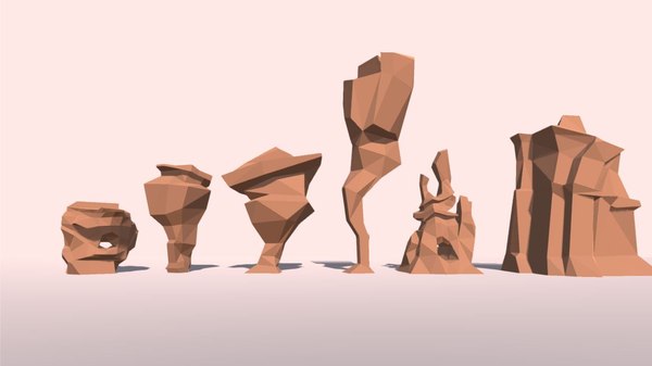 3d model landscape set