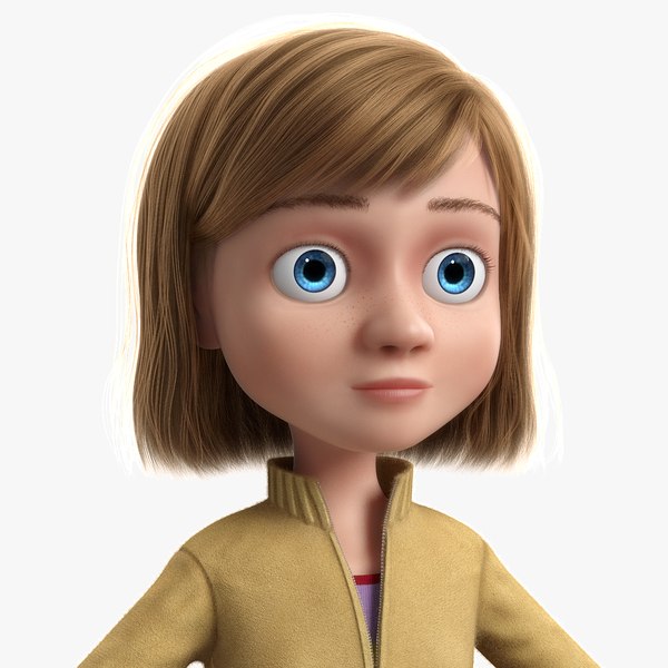 girl cartoon 3D model