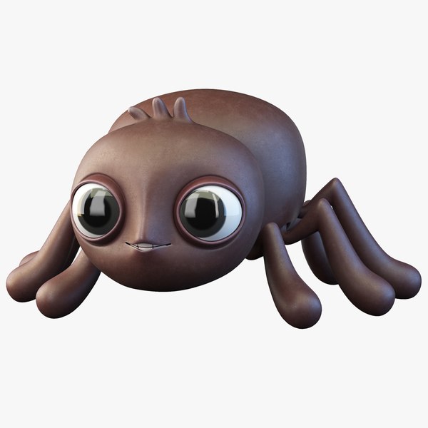 Cartoon Spider Character 3D model