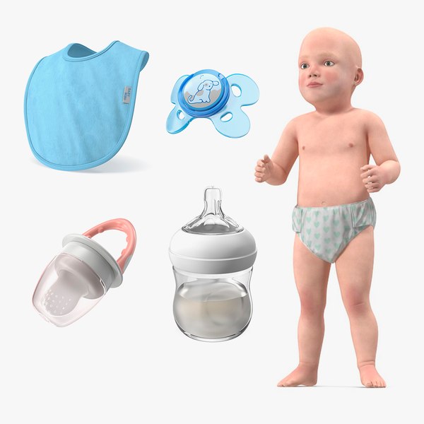 3D Baby Boy with Child Accessories Collection 9